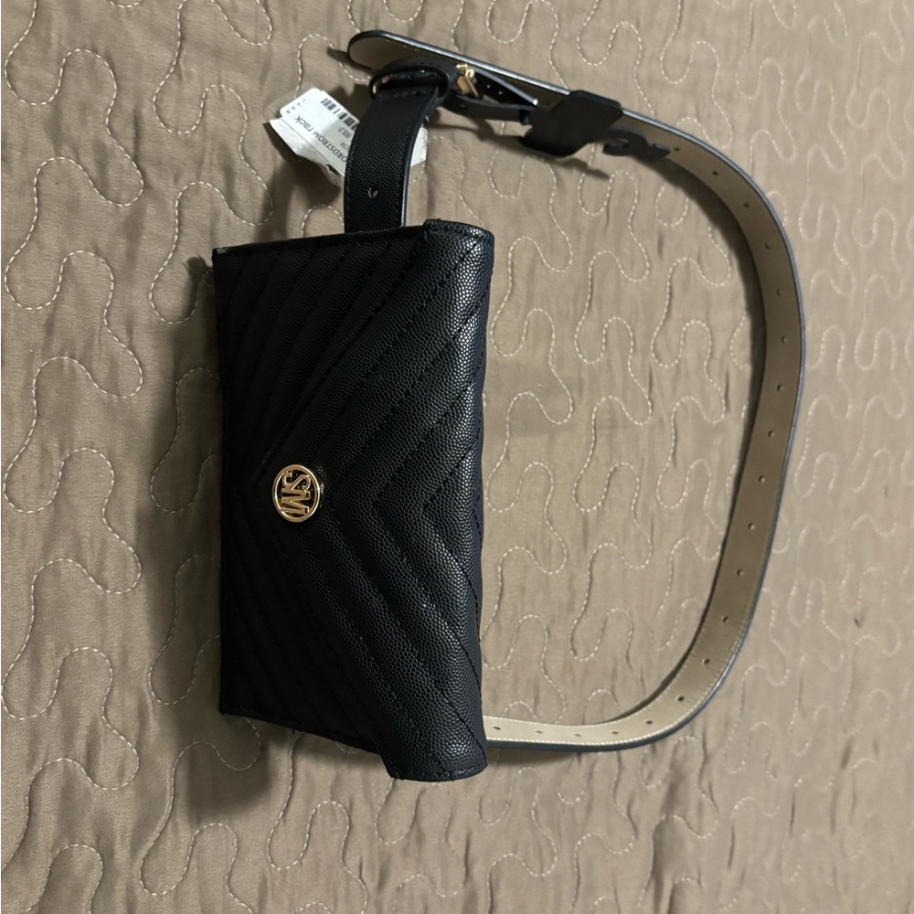 Steve Madden Black Quilted Crossbody Bag